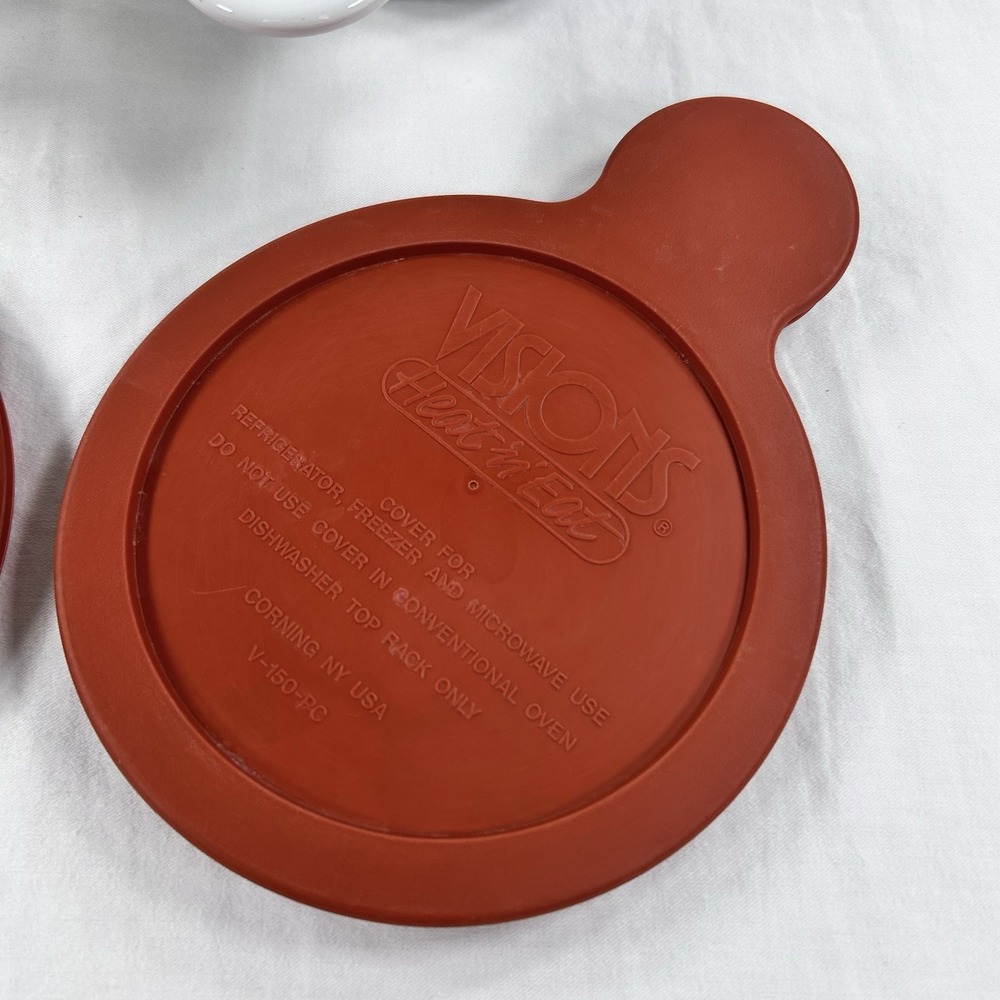 Corning Ware Grab It Bowls P-150-B 15 Oz With Refrigerator Lids Set Of 2 White - Picture 6 of 9